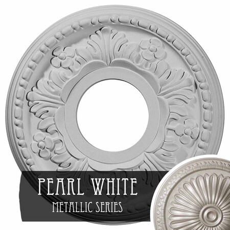 Ekena Millwork Helene Ceiling Medallion (Fits Canopies up to 5 1/4"), 11 7/8"OD x 3 5/8"ID x 7/8"P, Pearl White CM11HEPWS